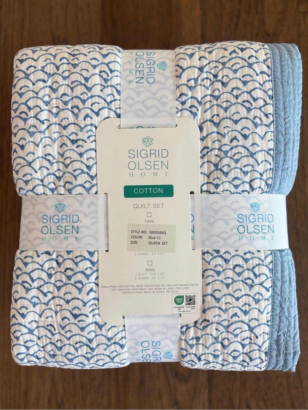 🎉LAST CHANCE🎉 BEACH TO BISTRO BY SIGRID OLSEN Cotton Block Print Quilt Set
